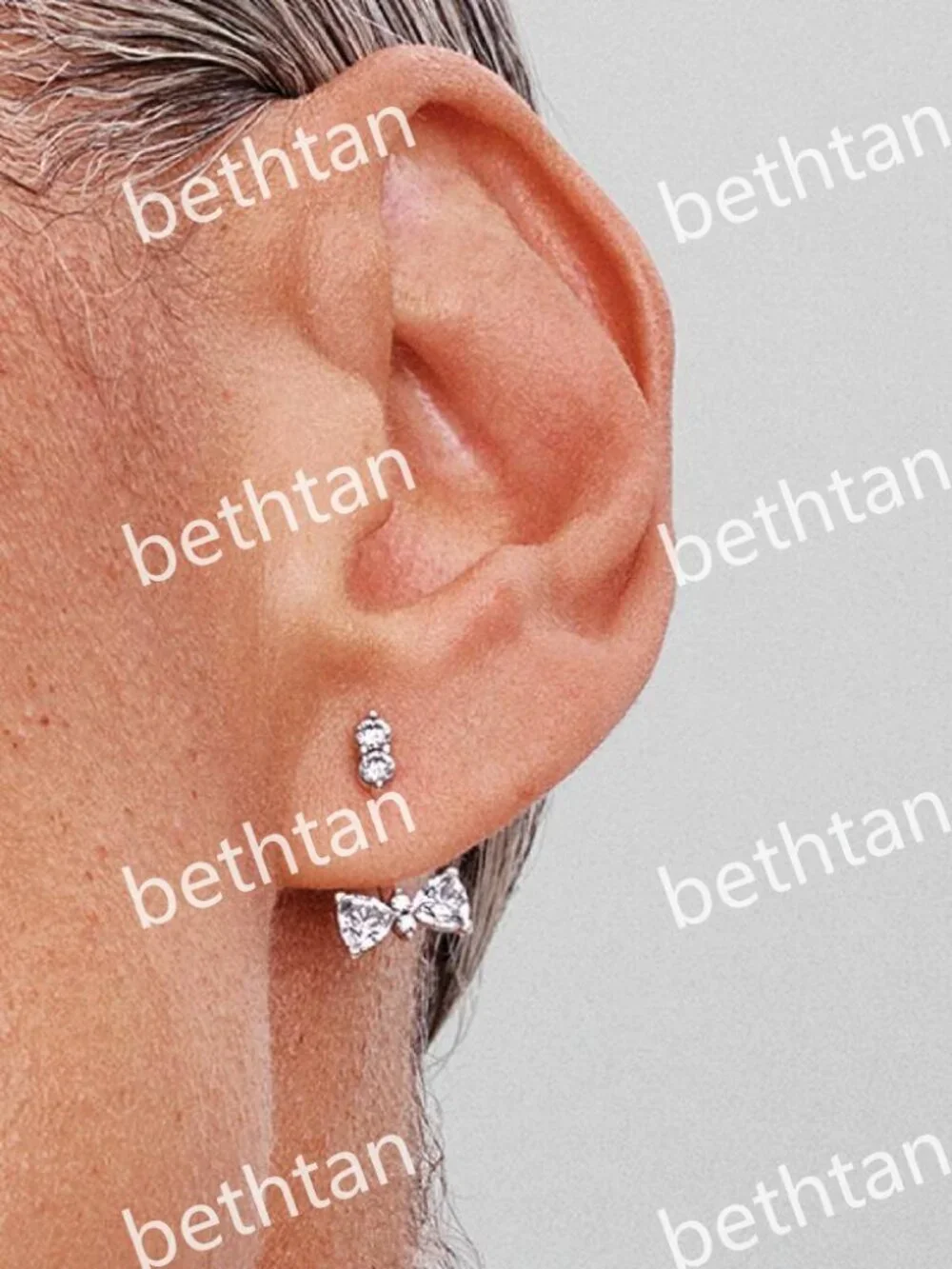 Sparkling Bow Drop Earrings